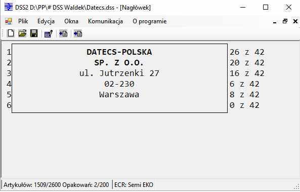 DATECS DSS2 - Oprogramowanie